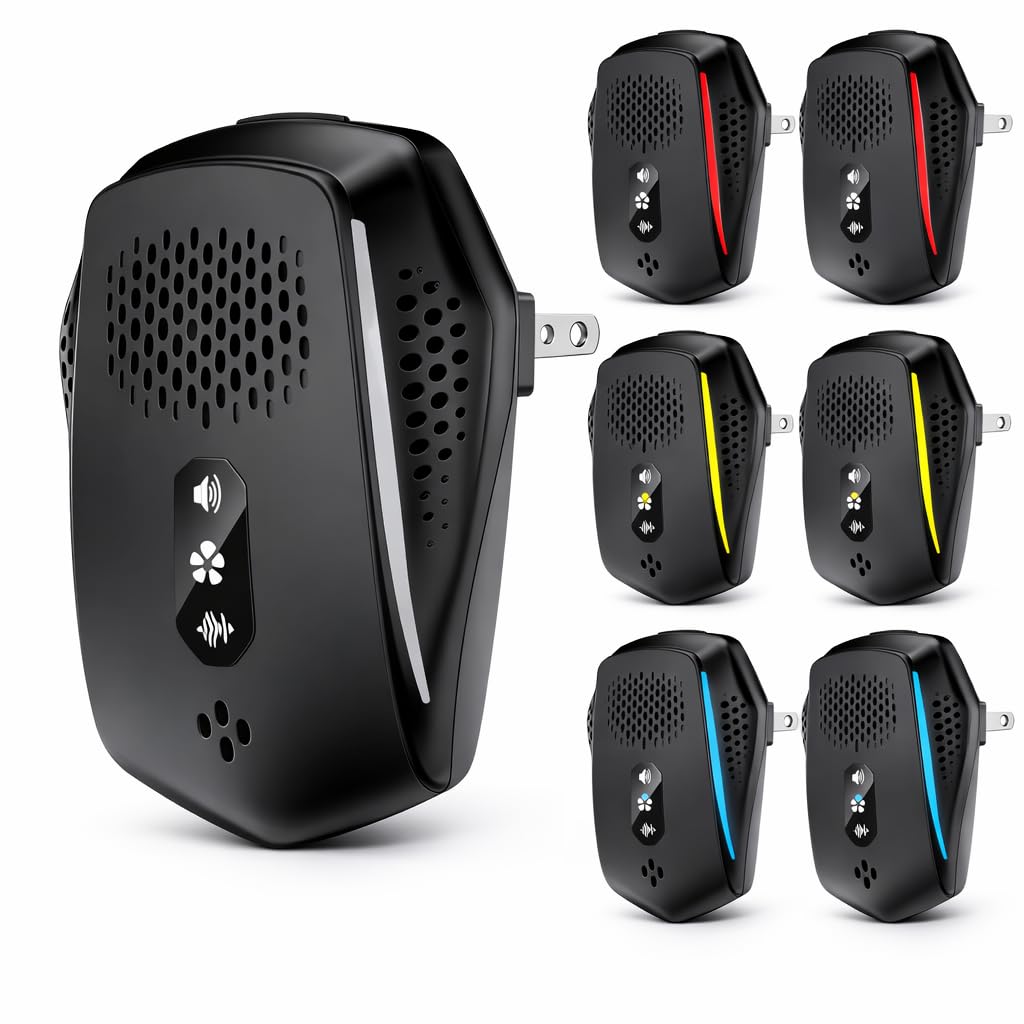 Photo 1 of (2026 Upgraded) Ultrasonic Rodent & Pest Indoor Repeller - Stronger Driving Force, Repellent for Mouse, Mice, Rats, Roaches, Ants, Spiders, Home Plug-in Control Device, 3 Mode Switching (6 Pack)