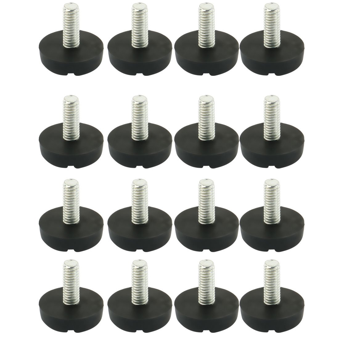 sourcing map Adjustable Threaded Rod Leveling Support Foot M6x23mmx28mm 20 Pcs