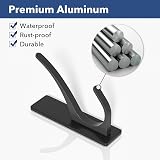 pickpiff Self Adhesive Hooks Extra Sturdy 6kg Stainless Steel Black 6 Pack view 6