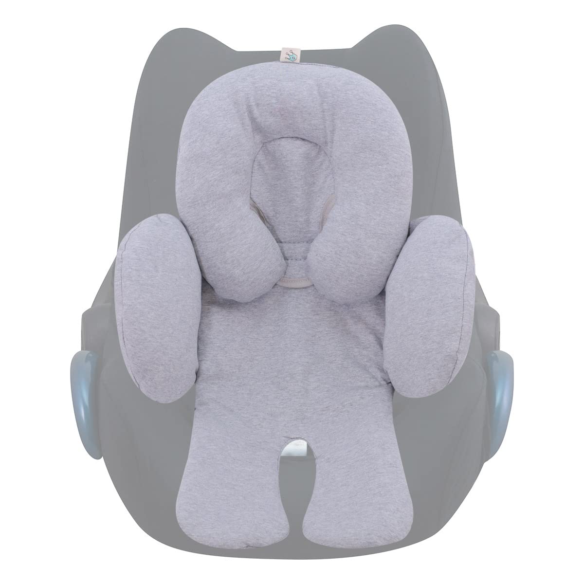 JYOKO KIDS Universal Baby Seat Reducer for Car Seat, Carrycot and Pushchair | Soft Cushion Made of Breathable Organic Cotton | Compatible with Group 0 | Made in Barcelona (Grey Stone, 2 pieces)