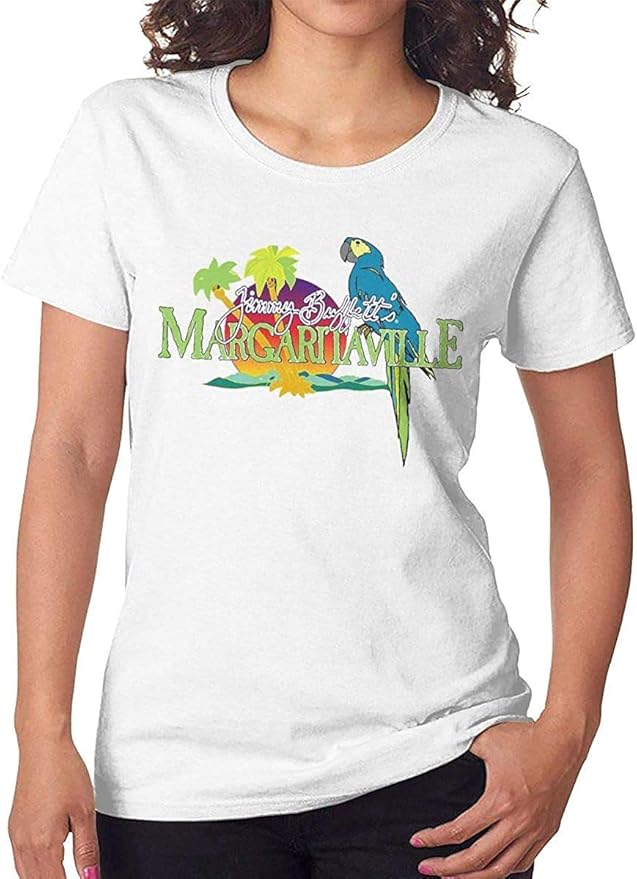 Jimmy Buffett's Margaritaville Women's Short Sleeves Shirts White,L