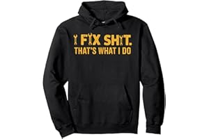 AETYOAJKLUoi I Fix Shit That's What I Do Vintage Pullover Hoodie