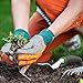 Vremi Garden Weeder Hand Tool - Aluminum Fork Tip Gardening Weed Remover with Ergonomic Rubber Handle for Planting and Weeding - Handheld Dandelion Cultivator for Flower and Vegetable Plants Care