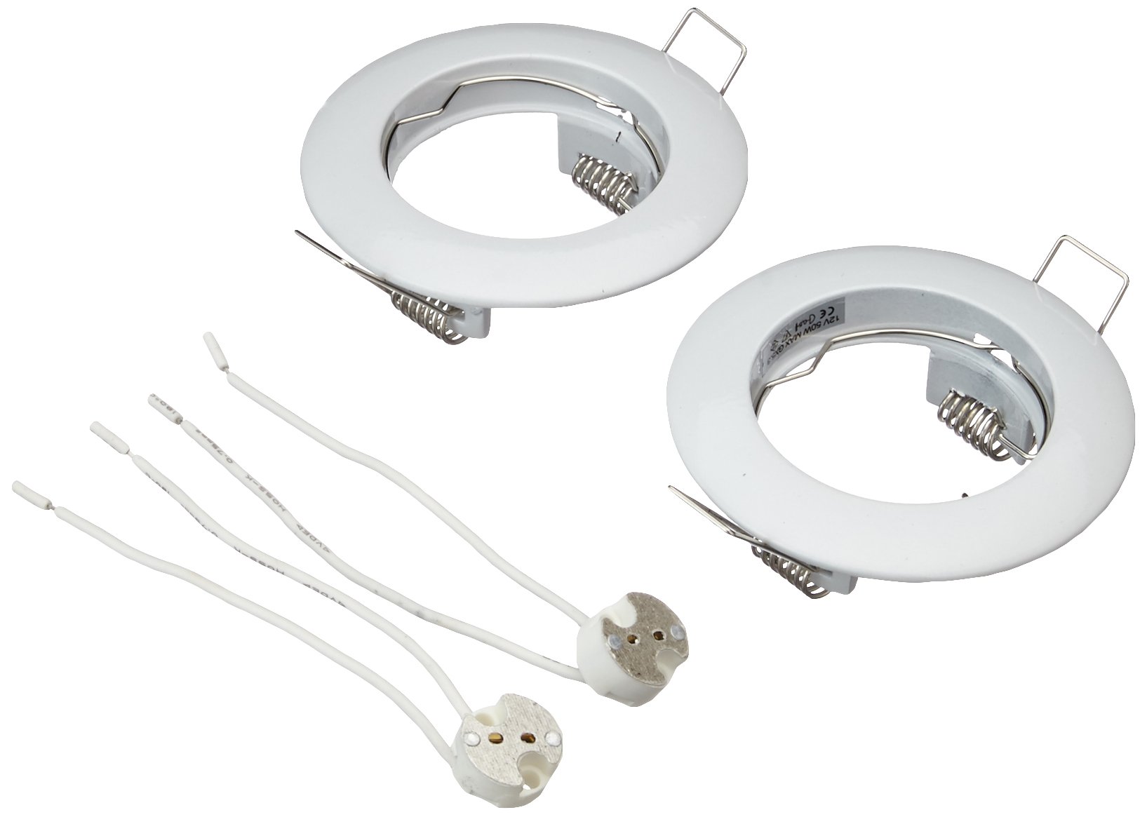 Wonderlamp Pack of Docks for Ceiling, White.GU5.3 Lamp Holder included.Decorative Porthole.7.8 x 2.7 cm, Pack of 2