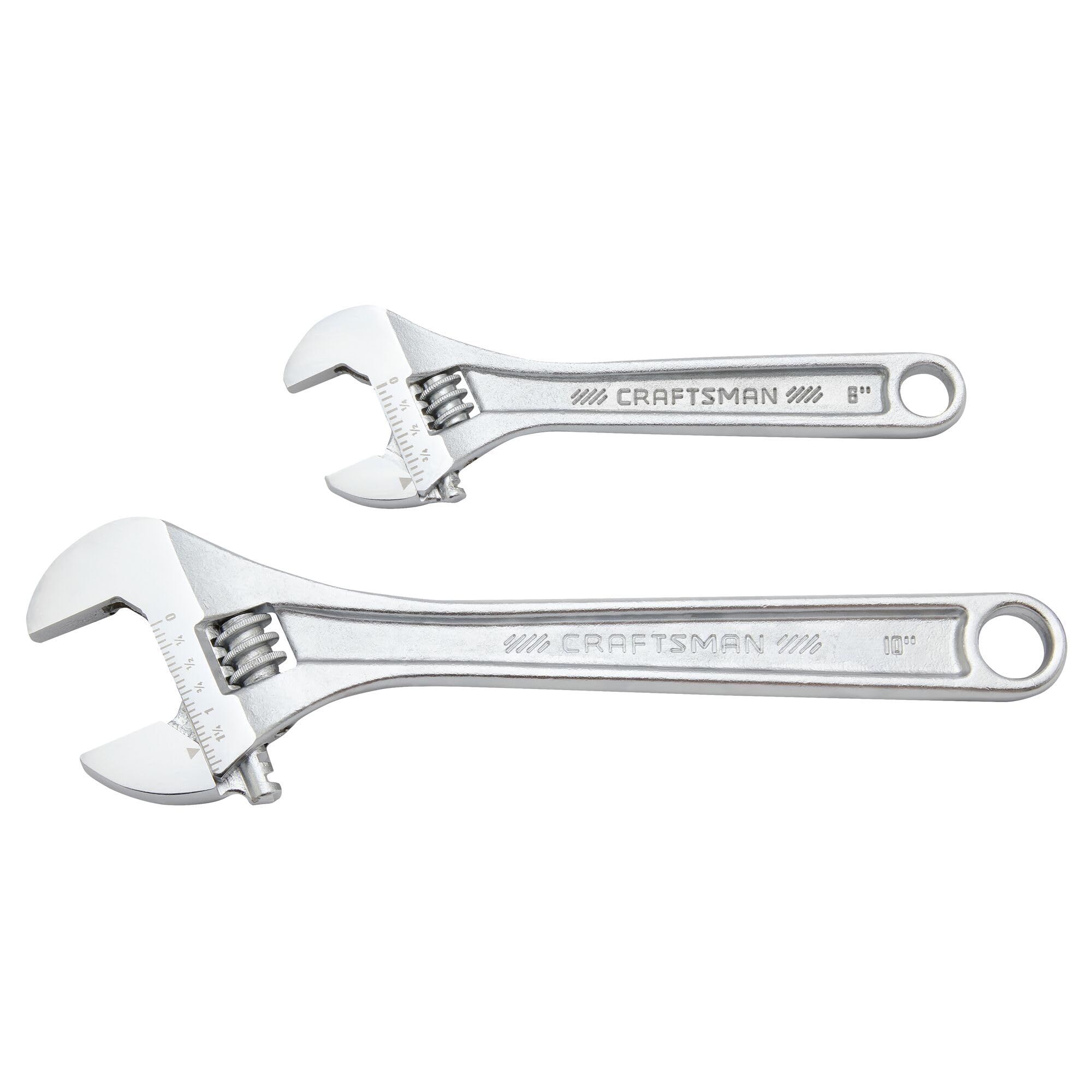 Photo 1 of CRAFTSMAN All Steel Adjustable Wrench Set, 2 Piece (CMMT12006)
