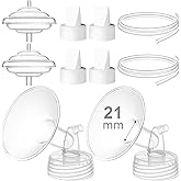 Gotocut Breast Pump Accessories Kit - 21mm Flange Set Compatible with Spectra S1/S2/Motif Luna, Includes Valves, Tubing & Backflow Protectors