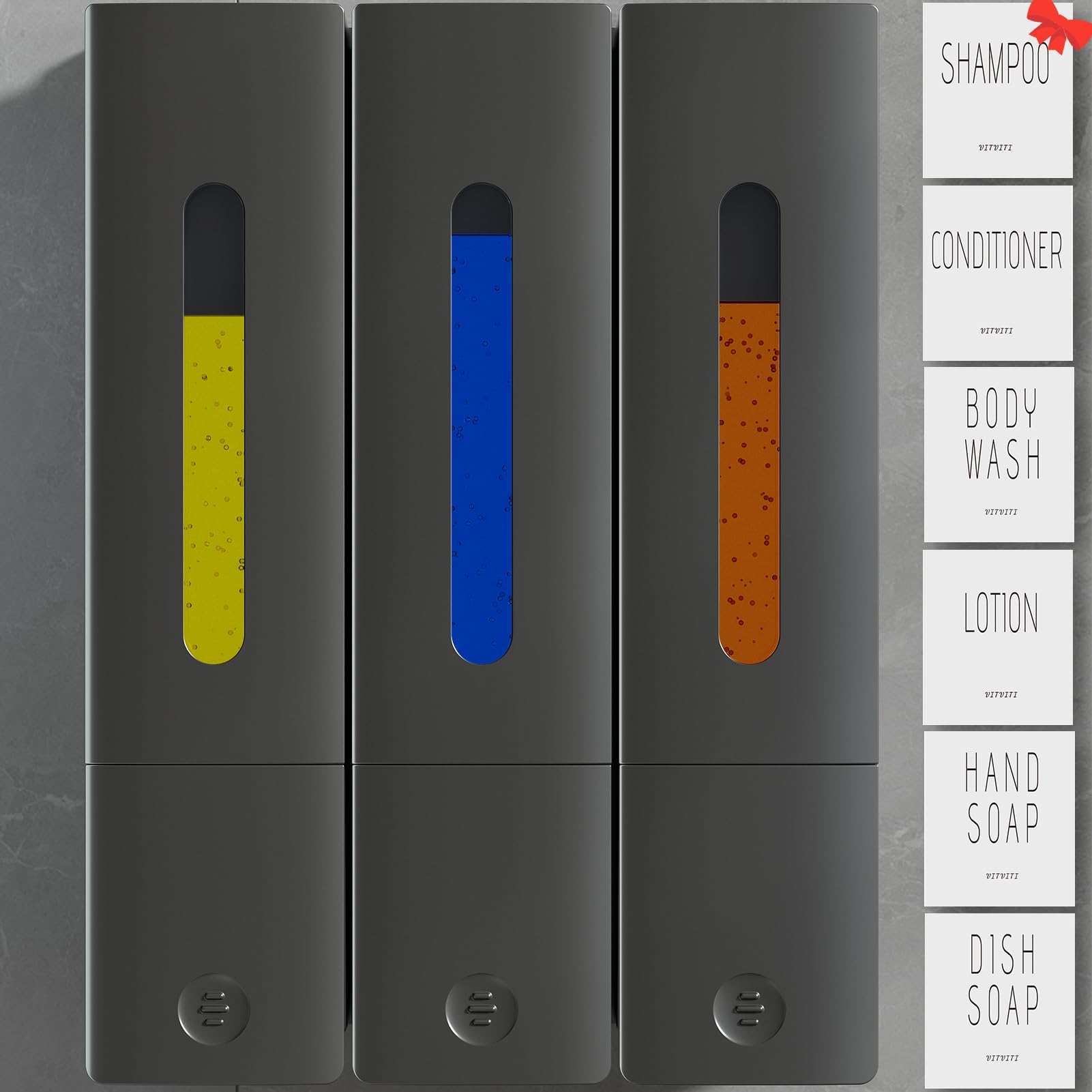 VITVITI Shampoo and Conditioner Dispenser for
