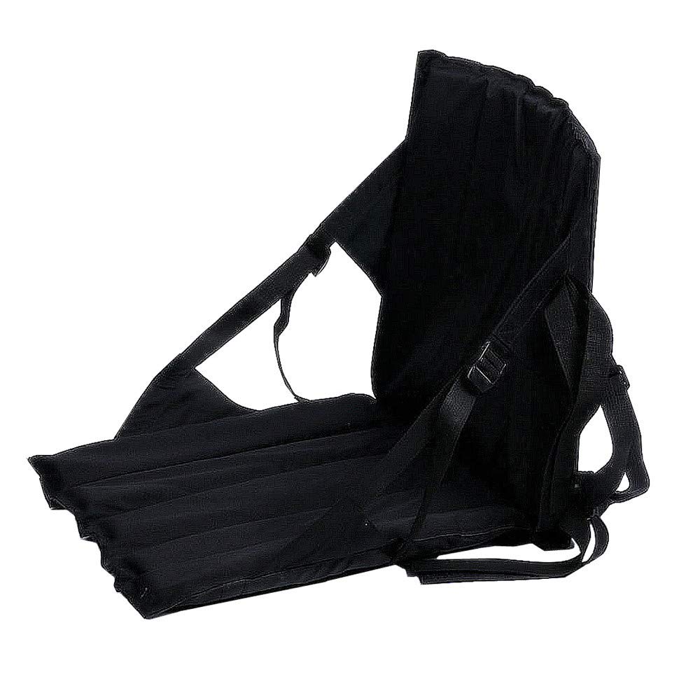 KRUIHAN Folding Camping Chair,Lightweight Floor Chair Portable Outdoor Cushion,for Stadium Seat,Bleacher Seat,Hiking Picnic Beach Meditation Seat with Back Support,Black