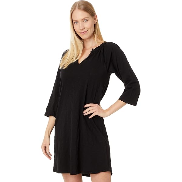 MOON RIVER Bubble Sleeve Back Cutout Mini Dress Black SM at Amazon