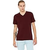 Bella mens Unisex Jersey Short-Sleeve V-Neck T-Shirt(3005)-WHITE SLUB-L