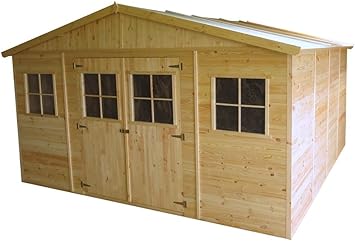 Gartenhaus Innsbruck 4 14 X 4 20 Meter Aus 19mm Blockbohlen Amazon De Baumarkt