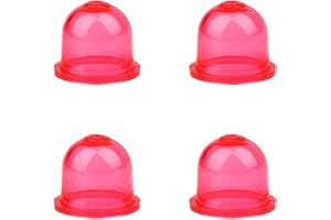 Uorimy 4-Pack Red Carburetor Small Primer Bulb Replacement for 188-12 188-12-1 188-14 188-14-1 ZAMA 0057030 Sthil 41331212700 Echo 12318140630 Homelite 01201 UP04802 Carb Primer Bulb (19mm)