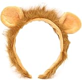 PURPLELILY Cosplay Lion Ear Headband Woman Students Carnivals Animes Character Hairband Lion Ear Headband Plush Christmas Hair Hoop, Yellow