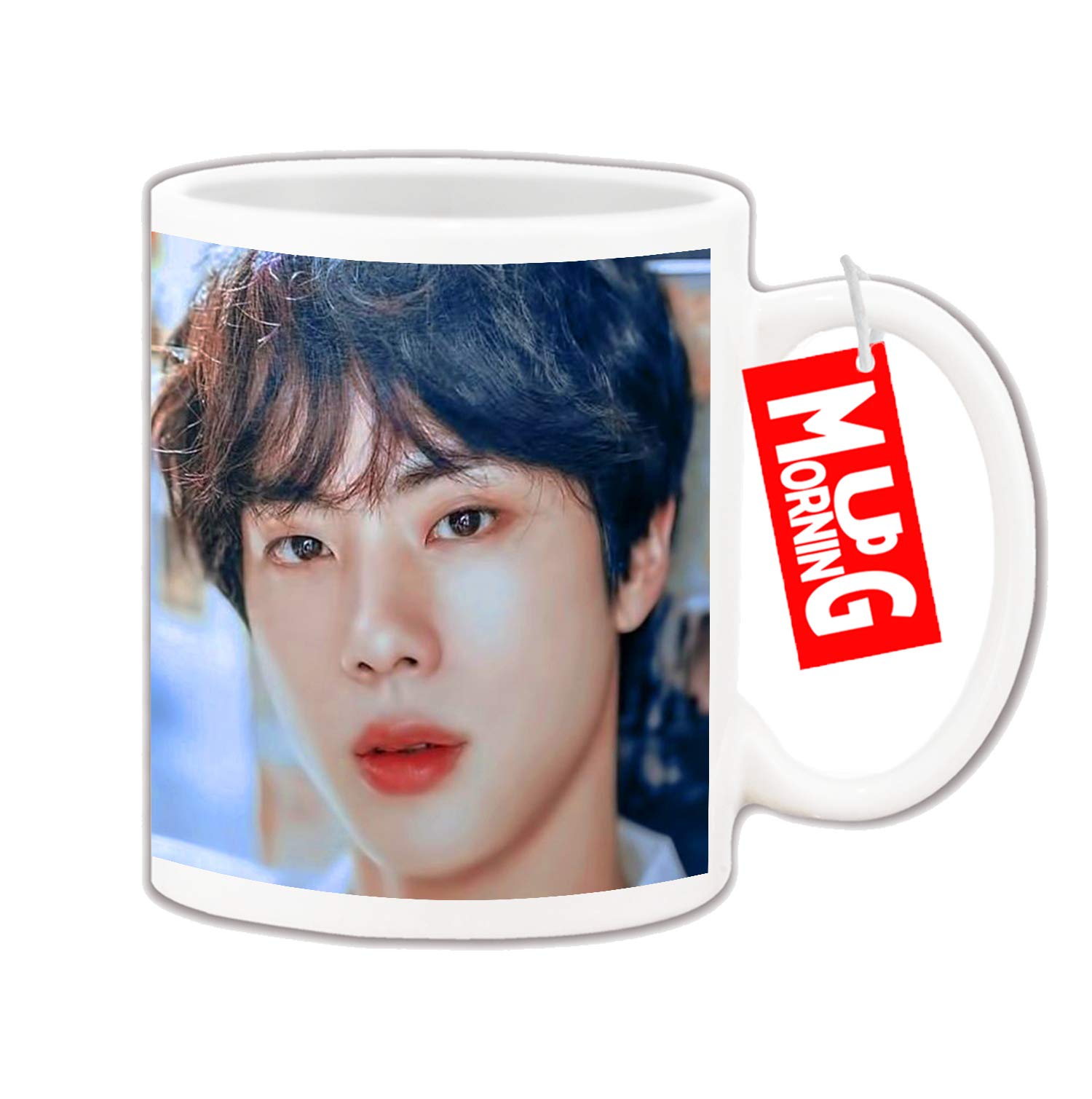 Mug Morning BTS Jin Mug | BTS Jin Coffee Mug | BTS Jin Cup | BTS Jin Merchandise for Girls | BTS Jin Extreme Close Up