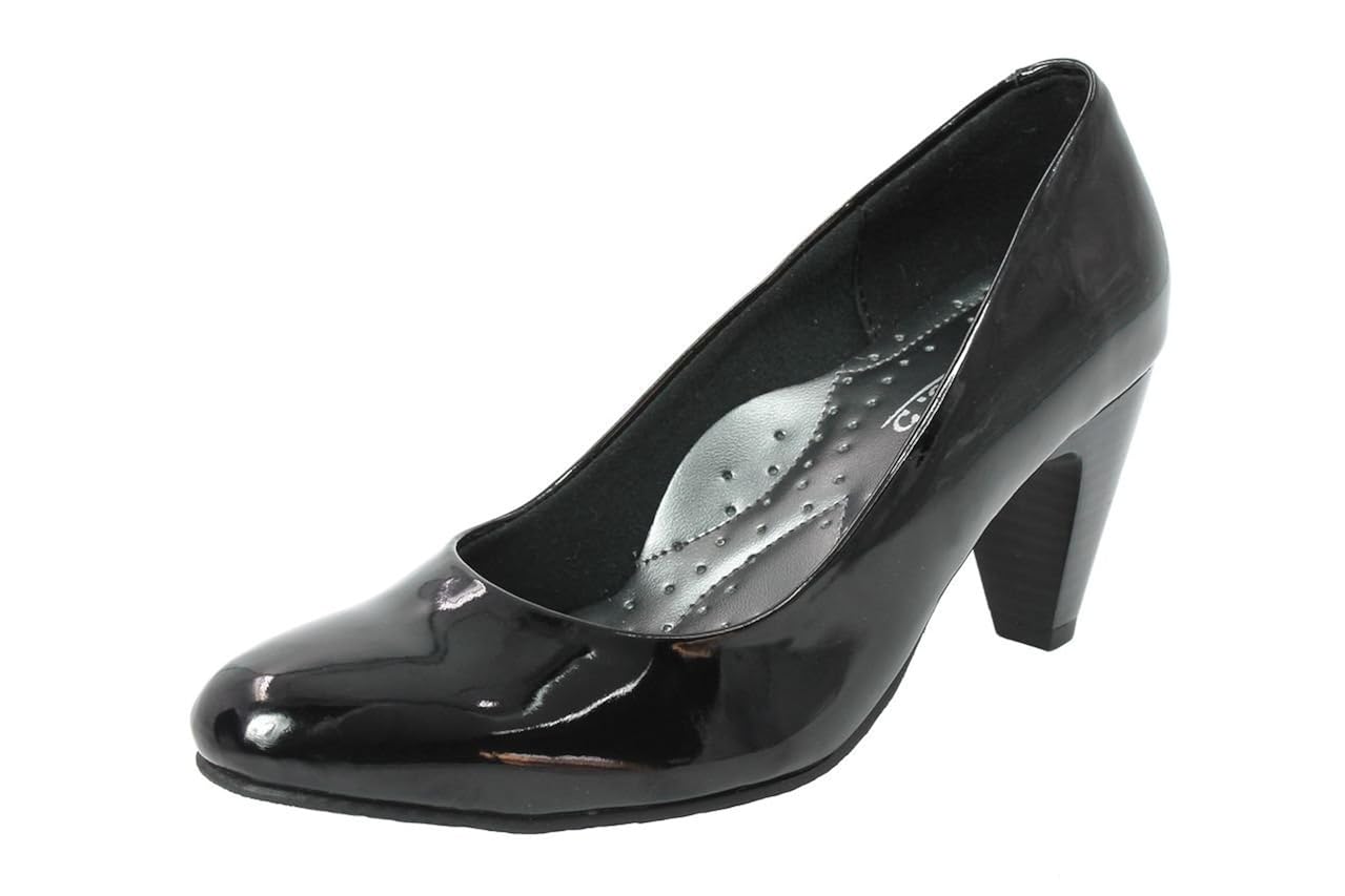 inc.5 women black synthetic ballet flats (19340_black_3 uk) - 3 uk