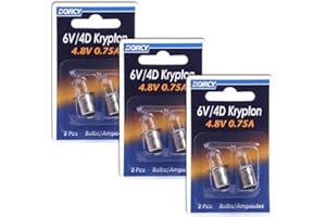 Dorcy 6-Volt/4D-4.8-Volt, 0.75A Bayonet Base Krypton Replacement Bulb (3)