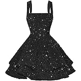 ZUMEIJIA Sparkly Sequin Homecoming Dresses for Teens Tiered Sweet 16 Photo Short Cocktail Party Dress ZU011