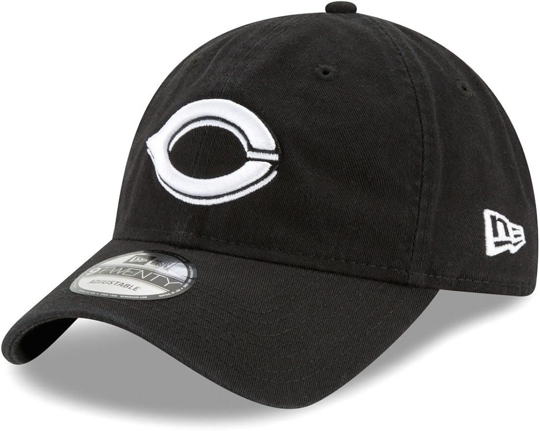 Amazon Com Cincinnati Reds New Era Mlb 9twenty Core Classic Twill Adjustable Black Hat Clothing