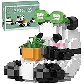 WULOBOOI Mini Building Blocks Animal Sets-Cute Bamboo Panda Micro Building Toys for Adults, 348 Pieces Party Favor for Woman Teens 14+, Small Carnival Prizes
