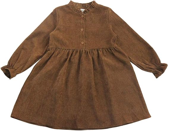Amazon Co Jp Bee キッズ 女の子 コーデュロイ ワンピース 長袖ワンピース ファッション