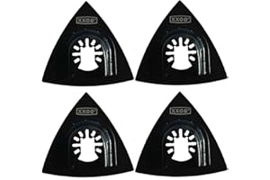 XXGO 4 Pcs 3.5 Inch 90mm Triangular Hook & Loop Oscillating Multi Tool Sanding Pads No.XG9004