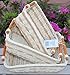 ShopOnNet RT430712-3 Handwoven Retangular Wicker Storage Basket with Handle in Cream and Brown (Set of 3)