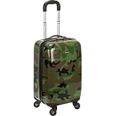 Rockland Safari Hardside Spinner Wheel Luggage, CAMO, Carry-On 20"