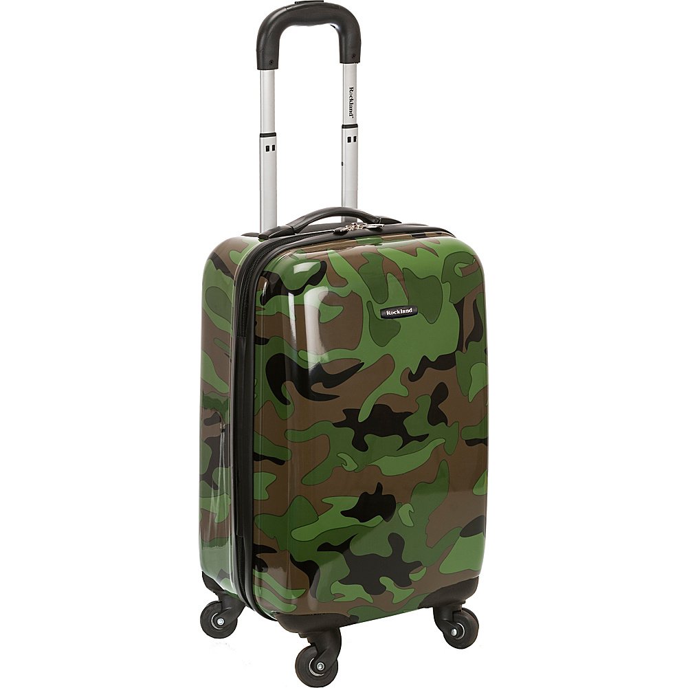 Rockland Safari Hardside Spinner Wheel Luggage, CAMO, Carry-On 20" Image