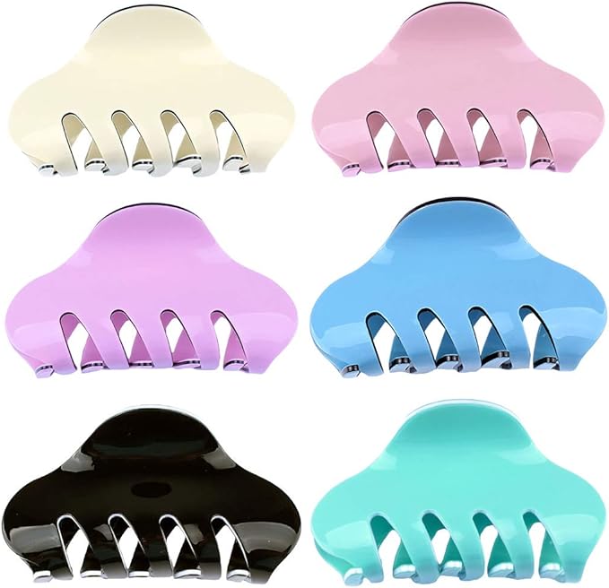 Zoylink 6PCS Pinza De Pelo Mandíbula Antideslizante Pinza De Garra De