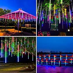 JMEXSUSS Solar Multicolor Meteor Rain Lights, 30cm