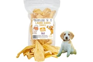 Dog Chits Lamb Ears Dog and Puppy Treats - All Natural Grain and Chemical Free Training Chews - High Protein and Low Fat - Supports Dental Health - Made in The USA - 35 Count
