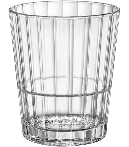 Bormioli Rocco Barshine 13.35 Oz. Double Old Fashioned DOF Stackable Tempered Drinking Glasses, Set Of 6, Clear