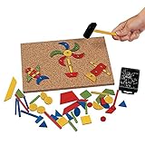 128 Pc. Wood Hammering Shapes - Handy Hammer and Nail Set