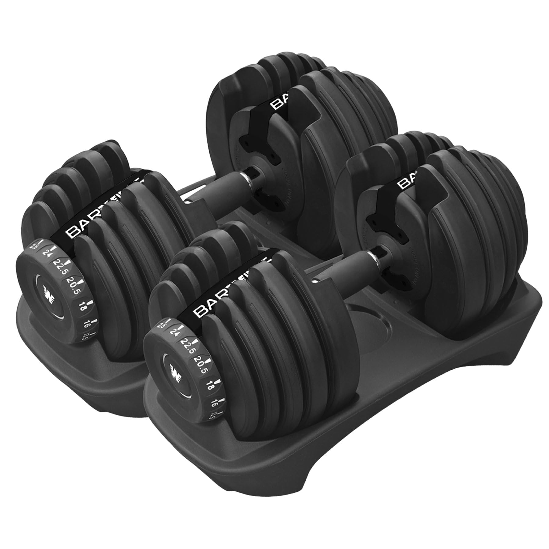 BARWING(バーウィング) NEW モデル 可変式ダンベル 24kg 40kg 2個セットウエイト 重量調節 アジャスタブルダンベル 15/17段階調節 トレーニング 筋トレ エクササイズ 自宅 家 筋トレグッズ 胸筋 ダンベルセット 背筋 腕 肩 シェイプアップ 可変式 ダンベル 鉄アレイ 重り ジム 筋トレ ダンベル 筋トレ器具 フィットネス トレーニングベンチ アジャスタブルベンチ デクラインベンチ インクラインベンチ フラットベンチ (C.　24kg×2個　ブラック)商品画像