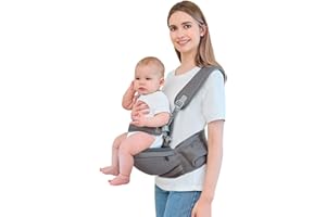 Baby Hip Carrier for Baby with Safety Strap - Toddler Carrier 7-45 lbs - Ergonomic Infant Holder Baby Carrier with Hip Seat L