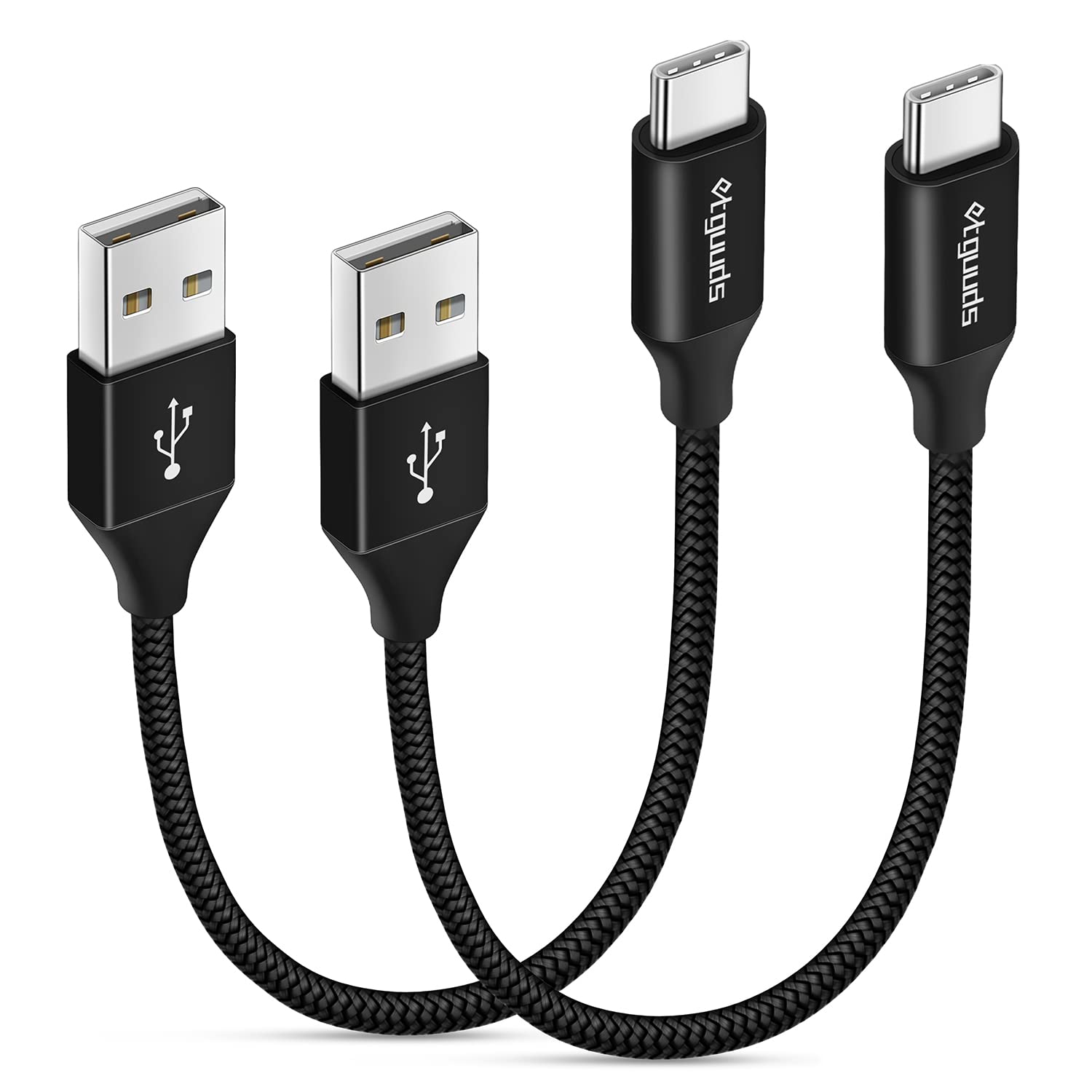 Photo 1 of etguuds USB to USB C Cable 0.5ft, 2-Pack Short USB A to Type C Charger Cord Fast Charging for Samsung Galaxy A15 A25 A35 A55 A54, S24 S23 S22 S21 S20 S10 S10E, Note 20 10, Moto G, for iPhone 16 15