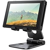 Lamicall Adjustable Phone Tablet Stand, Playstand for Switch, Foldable Desk Holder Dock, Compatible with iPad Mini, 9.7'' iPa
