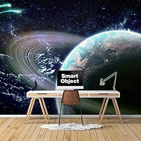 Wall Murals for Bedroom Great Universe Giant Planets Removable Wallpaper Peel and Stick Wall Stickers - 66x96 inches