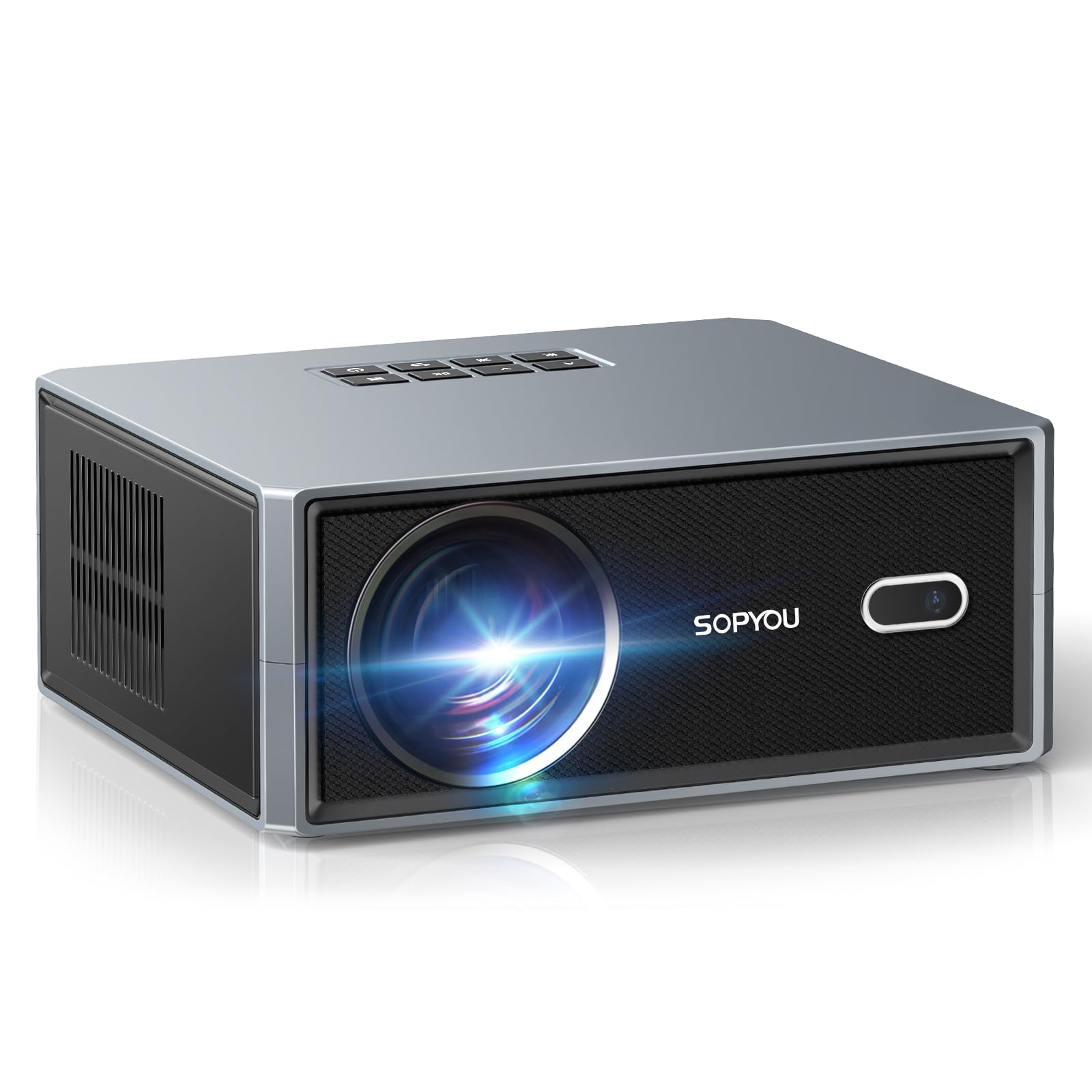 Photo 1 of [Electric Focus/Auto Keystone] Projector with WiFi and Bluetooth, Native 1080P 4K Support Outdoor Movie Projectors Max 450" Display, SOPYOU Home Theater Projector for iOS/Android/TV Stick