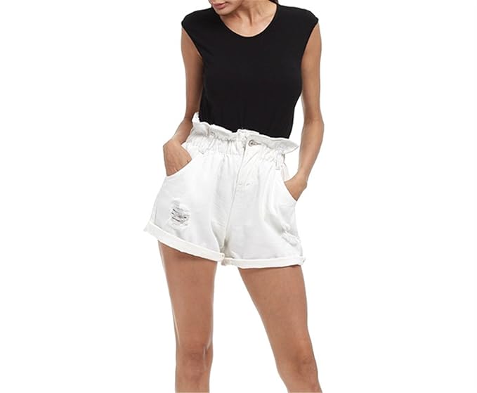 shorts arricciati in vita