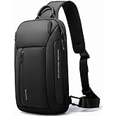 BANGE Men's Crossbody Backpack - Waterproof Shoulder Bag for Travel, Hiking & Daily Commute