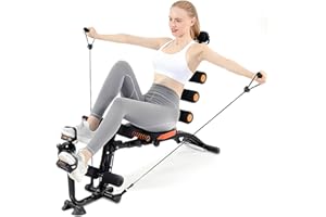 KBQ Abdominal Workout Bench – Adjustable Sit-Up Machine with Leg Lock – Home Gym Core Trainer for Abs, Crunches, Leg Raises – Foldable, Heavy-Duty Steel Frame – Max Weight 240LB