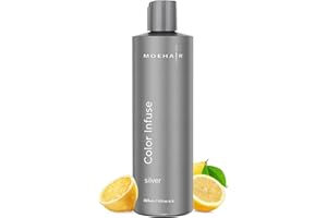 MOEHAIR Color Infuse Silver – 12 Fl. Oz | Purple Toner for Silver, Gray & White Hair | Neutralizes Unwanted Brassiness | Salon-Grade Hair Toner for Brassy Hair | Brass Off | Sulfate and Paraben-Free