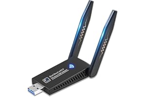 1300Mbps WiFi Adapter for Laptop, USB3.0 WiFi Dongle Dual Band 5G/2.4G with Antennas Wireless Network Adapter for Desktop PC 