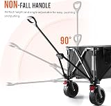 Overmont Heavy Duty Folding Trolley 150kg with Detachable All-Terrain Wheels view 5