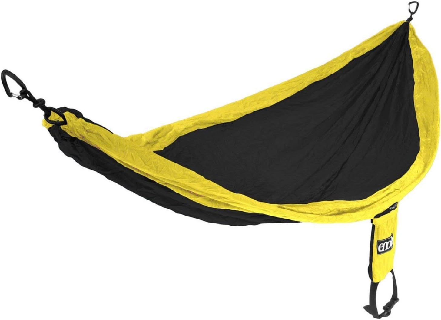 Amazon Com Eagles Nest Outfitters Eno Singlenest Hammock Portable Hammock For One Black Yellow Sports Outdoors