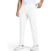 SERAMY Golf Pants Men 30" 32" 34" Inseam 5 Pockets Stretch Slim Fit Lightweight Quick Dry Dress Chino Trousers
