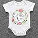 Newborn Baby Girls Romper Tops White Shirt Sisters Outfits Clothes Set (0-3 Month, Little Sister)