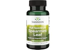 Swanson Spearmint Leaf (Mentha Spicata) - Full Spectrum Herbal Supplement Supporting Digestive Health & Mild Stomach Issues -