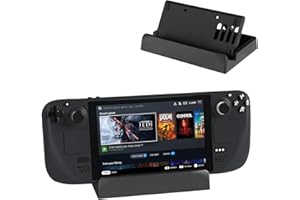 Ermorgen Stand Base Compatible for Valve Steam Deck 2021, Foldable and Portable Adjustable Holder, Multifunctional Dock with Anti-Slip Silicone Pad and Heat Dissipation Hole